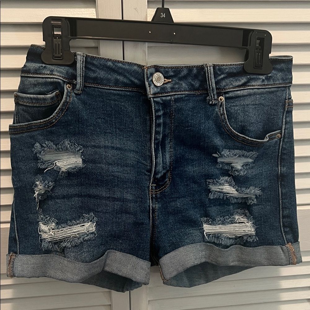 #1325=Distressed Denim Women Shorts - Picture 1 of 4